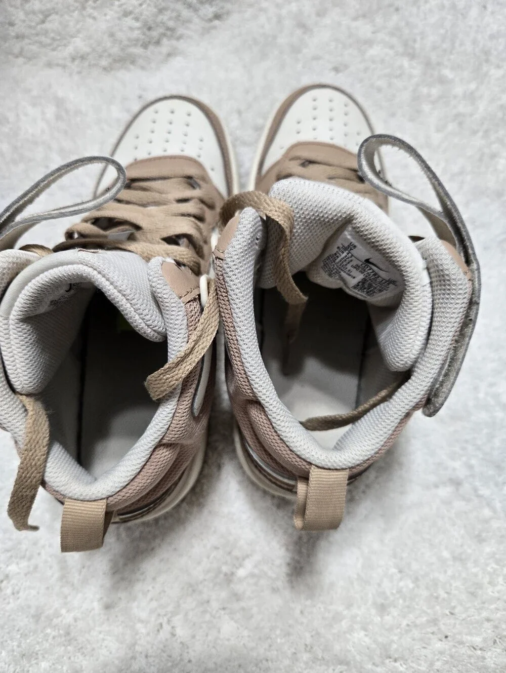 Nike Court Borough Mid 2 GS Pale Ivory Kids Youth Casual Shoes CD7782-125 Sz 5